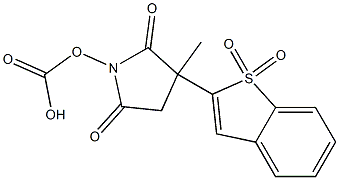 (1,1-dioxobenzothiophen-2-yl)methyl(2,5-dioxopyrrolidin-1-yl)carbonate Struktur