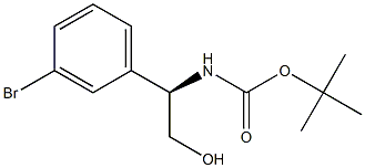 (R)-(1-(3-Bromophenyl)-2-hydroxyethyl)carbamic acid tert-butyl ester Struktur