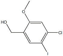 (4-Chloro-5-iodo-2-methoxy-phenyl)-methanol Struktur