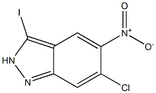 6-Chloro-3-iodo-5-nitro-2H-indazole Struktur