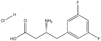 (R)-3-Amino-4-(3,5-difluoro-phenyl)-butyric acid.HCl Struktur