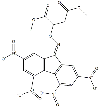 DIMETHYL 2-(N-(2,4,5,7-TETRANITROFLUOREN-9-YLIDENE)AMINOXY)SUCCINATE Struktur