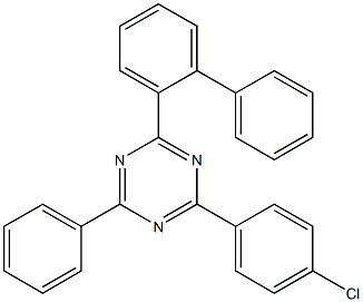 2-([1,1'-biphenyl]-2-yl)-4-(4-chlorophenyl)-6-phenyl-1,3,5-triazine Struktur