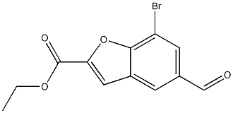 ethyl 7-bromo-5-formylbenzofuran-2-carboxylate Struktur