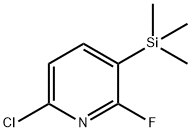 6-chloro-2-fluoro-3-(trimethylsilyl)pyridine Struktur