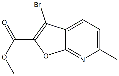 3-Bromo-6-methyl-furo[2,3-b]pyridine-2-carboxylic acid methyl ester Struktur