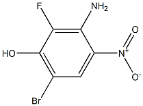 3-Amino-6-bromo-2-fluoro-4-nitro-phenol Struktur