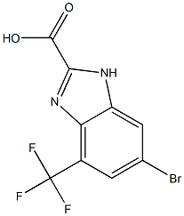 6-Bromo-4-trifluoromethyl-1H-benzoimidazole-2-carboxylic acid Struktur