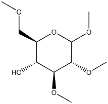 1,2,3,6-Tetra-O-methyl-D-glucopyranoside Struktur