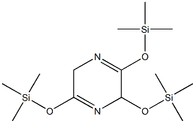 Pyrazine, 3,6-dihydro-2,3,5-tris(trimethylsilyloxy)- Struktur