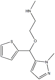 5-(alpha-(2-(methyamino)ethoxy)-2-thienylmethyl)-1-methyl-1H-pyrazole Struktur