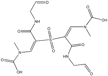 2,2'-sulfonylbis(3--(carboxymethylamino)-N-(2-oxoethyl)propenamide) Struktur