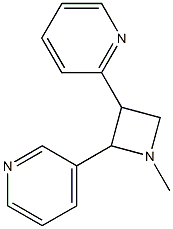 3-pyridyl-1-methyl-2-(3-pyridyl)azetidine Struktur