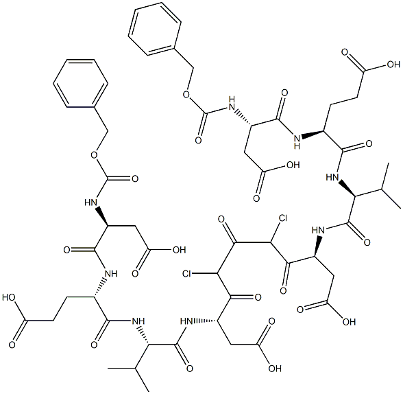 benzyloxycarbonyl aspartyl-glutamyl-valyl-aspartyl-chloromethyl ketone Struktur