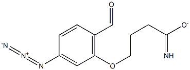 4-(6-formyl-3-azidophenoxy)butyrimidate Struktur