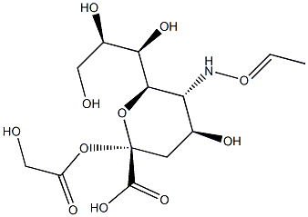 N-(O-acetyl)glycoloylneuraminic acid Struktur