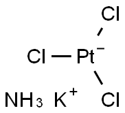 PLATINATE(1-),AMMINETRICHLORO-,POTASSIUM Struktur