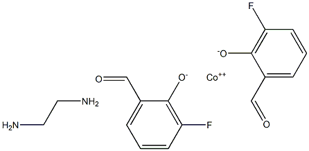 BIS(3-FLUORSALICYLALDEHYDE)ETHYLENE-DIIMINECOBALT Struktur