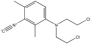 N,N-BIS(2-CHLOROETHYL)-4-DIMETHYLISOCYANOANILINE Struktur