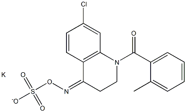 potassium (4Z)-7-chloro-1-(2-methylbenzoyl)-4-sulfonatooxyimino-2,3-dihydroquinoline Struktur