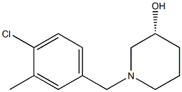 (3R)-1-(4-chloro-3-methylbenzyl)piperidin-3-ol Struktur