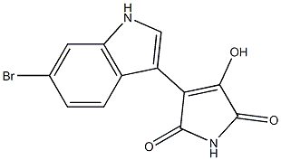 3-(6-bromo-1H-indol-3-yl)-4-hydroxy-1H-pyrrole-2,5-dione Struktur