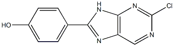 4-(2-chloro-9H-purin-8-yl)phenol Struktur