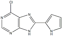 6-chloro-8-(1H-pyrrol-2-yl)-9H-purine Struktur