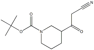 tert-butyl 3-(cyanoacetyl)piperidine-1-carboxylate Struktur