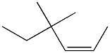 4,4-dimethyl-cis-2-hexene Struktur