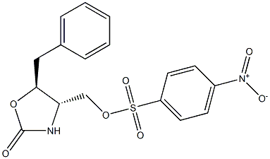 (4S,5S)-5-BENZYL-2-OXO-1,3-OXAZOLIDIN-4-YLMETHYL 4-NITROBENZENESULFONATE Struktur