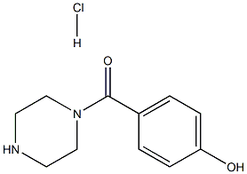 4-(PIPERAZIN-1-YLCARBONYL)PHENOL HYDROCHLORIDE Struktur