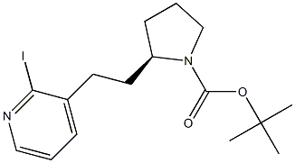 (S)-TERT-BUTYL 2-(2-(2-IODOPYRIDIN-3-YL)ETHYL)PYRROLIDINE-1-CARBOXYLATE Struktur