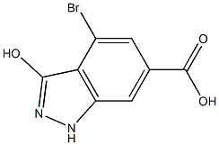 4-BROMO-3-HYDROXYINDAZOLE-6-CARBOXYLIC ACID Struktur