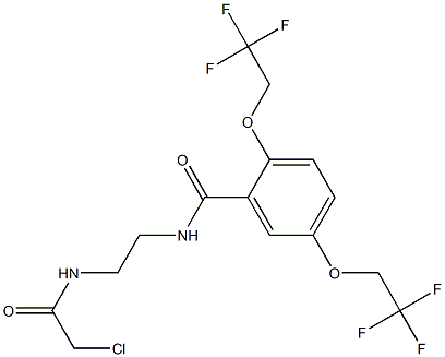 N-[2-[[2-chloroacetyl]amino]ethyl]-2,5-bis[2,2,2-trifluoroethoxy]benzenecarboyjimide Struktur