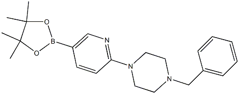 1-BENZYL-4-[5-(4,4,5,5-TETRAMETHYL-1,3,2-DIOXABOROLAN-2-YL)-2-PYRIDYL]PIPERAZINE Struktur