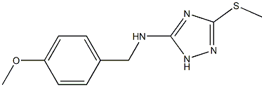 (4-METHOXY-BENZYL)-(5-METHYLSULFANYL-2H-[1,2,4]TRIAZOL-3-YL)AMINE Struktur