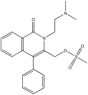 {2-[2-(DIMETHYLAMINO)ETHYL]-1-OXO-4-PHENYL-1,2-DIHYDROISOQUINOLIN-3-YL}METHYL METHANESULFONATE Struktur