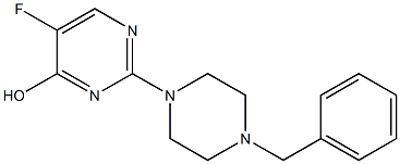 2-(4-BENZYLPIPERAZIN-1-YL)-5-FLUOROPYRIMIDIN-4-OL Struktur