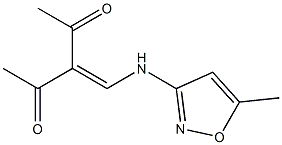 3-{[(5-methylisoxazol-3-yl)amino]methylidene}pentane-2,4-dione Struktur