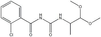 N-(2-chlorobenzoyl)-N'-(2,2-dimethoxy-1-methylethyl)urea Struktur