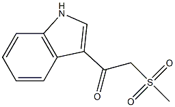 1-(1H-indol-3-yl)-2-(methylsulfonyl)-1-ethanone Struktur