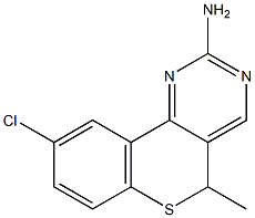 9-chloro-5-methyl-5H-thiochromeno[4,3-d]pyrimidin-2-amine Struktur