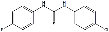 N-(4-chlorophenyl)-N'-(4-fluorophenyl)thiourea Struktur