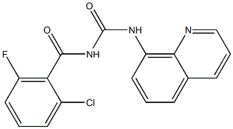 N-(2-chloro-6-fluorobenzoyl)-N'-(8-quinolyl)urea Struktur