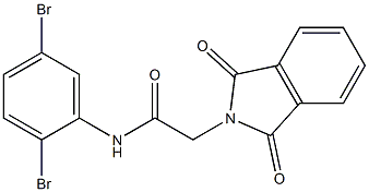 N-(2,5-dibromophenyl)-2-(1,3-dioxo-1,3-dihydro-2H-isoindol-2-yl)acetamide Struktur