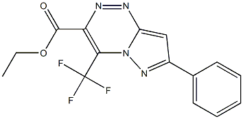 ethyl 7-phenyl-4-(trifluoromethyl)pyrazolo[5,1-c][1,2,4]triazine-3-carboxylate Struktur