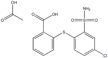 2-{[2-(aminosulfonyl)-4-chlorophenyl]thio}benzoic acid acetate Struktur