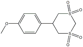 5-(4-methoxyphenyl)-1lambda~6~,3lambda~6~-dithiane-1,1,3,3-tetraone Struktur