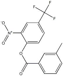 2-nitro-4-(trifluoromethyl)phenyl 3-methylbenzoate Struktur